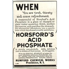 c1920 Harper's Ad Horsford's Acid Phosphate Rumford Chemical Works EA3-4