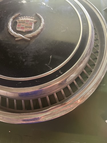 Cadillac Eldorado Wheel Cover Hubcap Black 1976 1977 1978 1974 1975 76 77 78 70s - Picture 2 of 11