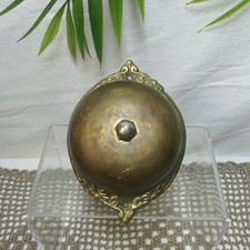 Vintage Brass Victorian Style Mechanical Twist DoorBell Bell Only Patina Finish
