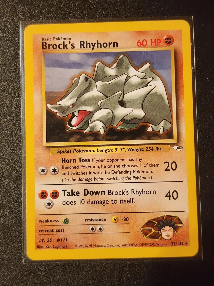Brock's Rhyhorn 022/132 Gym Heroes for sale | eBay
