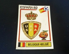 Ecusson "RECOVERED" Belgium "WORLD CUP - ESPANA 82" Badge PANINI 1982