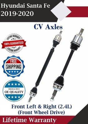 New OE Front CV Axles For 2019-2020 Hyundai Santa Fe 2.4L 2WD Lifetime Warranty