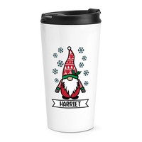 Personalisiert Gonk Gnome Rot Santa Festliche Weihnachten Reisetasse Tasse Vater