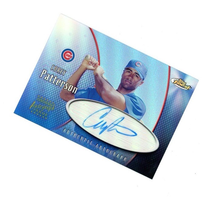 RARE 2001 Topps Finest REFRACTOR SP COREY PATTERSON AUTO! Chicago Cubs 