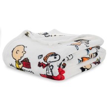 Berkshire Blanket Peanuts VelvetLoft Cute Character Snoopy Plush Bla