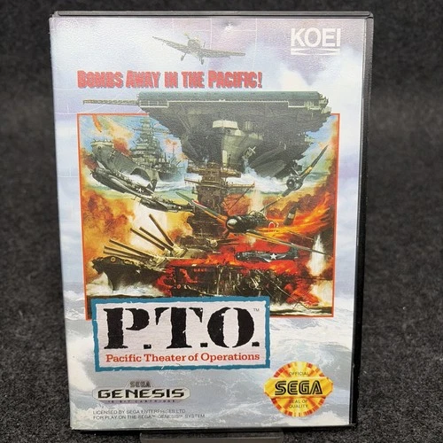 P.T.O. (Sega Genesis) - Authentic CIB Very Good Condition