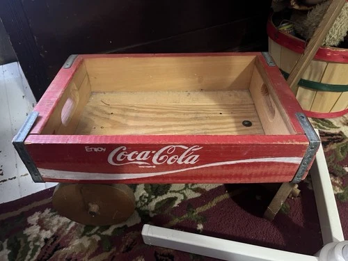 Vintage Coca Cola Wooden Crate Wagon Working