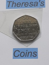 2005 BUNC 50p Samuel Johnson Dictionary Fifty Pence Coin Brilliant Uncirculated