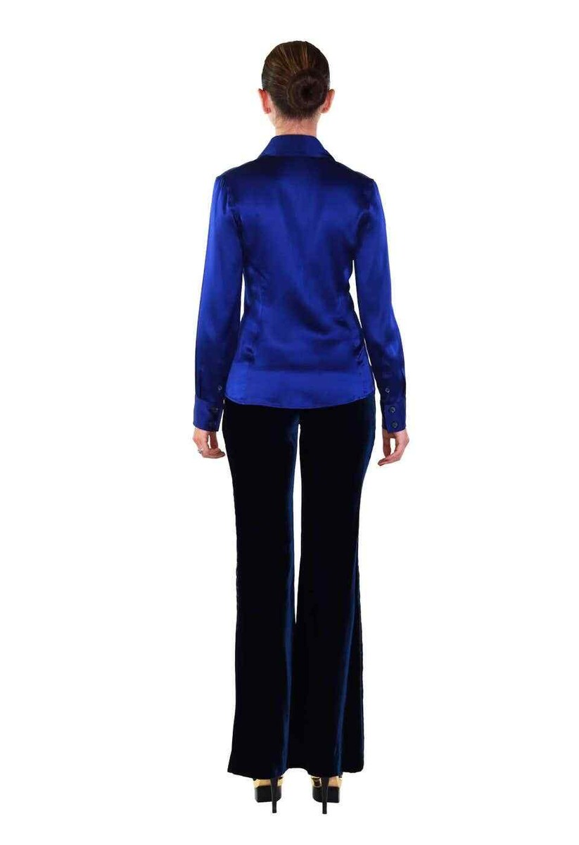 スーツ・フォーマル・ドレス GUCCI TOM FORD 2004 PURPLE VELVET DRESS F/W 2004 Vintage Tom Ford For Gucci Midnight Blue Velvet