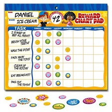 Behavior Reward Chart System - Pad with 26 Chore Charts for Kids, 2800 Sticke...