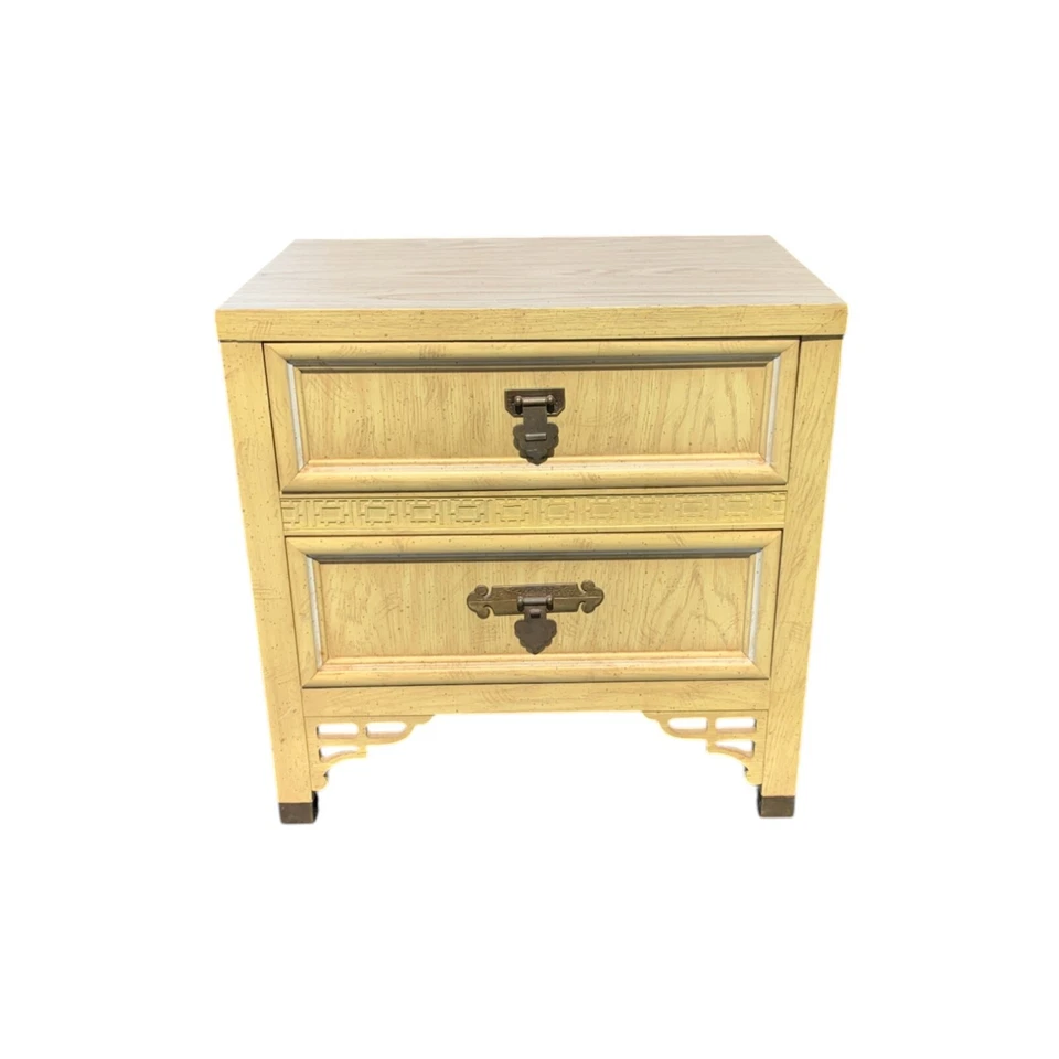 Mesita de Noche Dixie Shangri-La Chinoserie Calado Estado Original  Foto 2 de 4