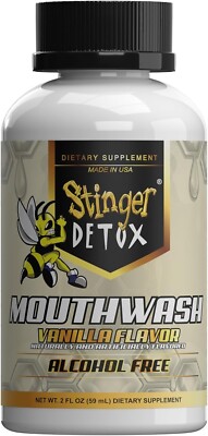 Stinger Detox Mouthwash Vanilla Flavor 2 Oz Natural Ingredient