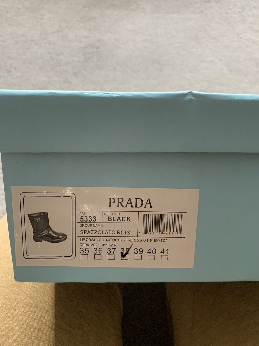 Prada Brushed leather and Re-Nylon booties Size 38 | eBay