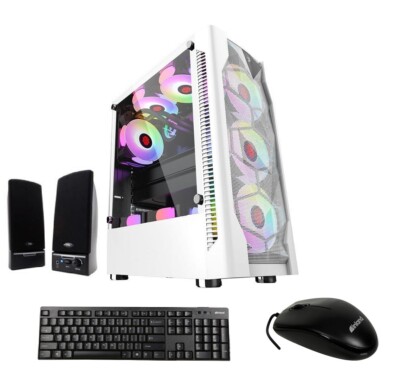 INTEL XEON PC BUNDLE SYSTEM 12CORE CPU 16GB DDR NVME SSD 1TB KEYBOARD MOUSE USA
