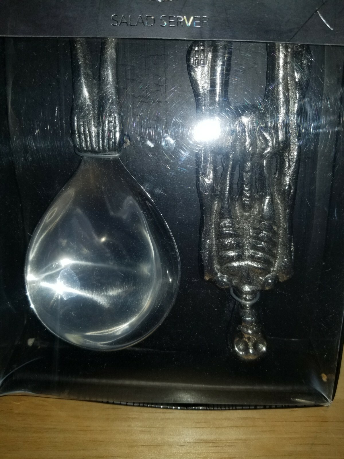 BELLA LUX 2 METAL SILVER SKELETON SALAD SERVERS SET NEW IN BOX eBay