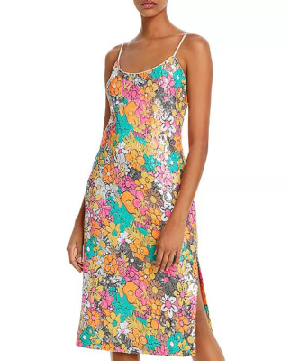 Milly Annie Floral Sequin Midi Dress Size 4 NWT