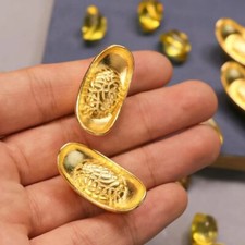 20x Alloy Yuanbao Decoration Mini alloy Sculptures Home Table Ornament Gift DIY