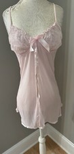 Elegant Moments Babydoll Mesh and lace with Front slit Medium