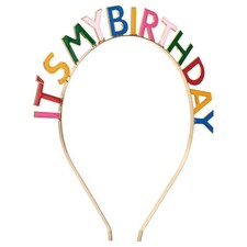 Birthday Party Rainbow Birthday Headband for Women 7.09"x6.69" Assorted Color