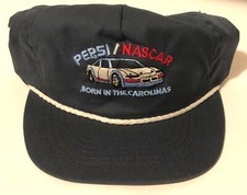 Vintage Pepsi Cola Nascar "Born in the Carolinas" Snap Back USA Made Hat Cap