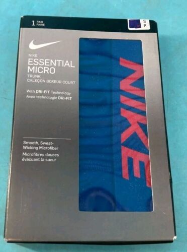 Nike Essential Micro Single Dri-Fit Trunk Blue With Red Logo- SP Boxer Briefs