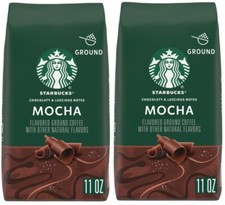 Starbucks Mocha Flavored Ground Coffee, 11 oz 2 Bags Chocolaty