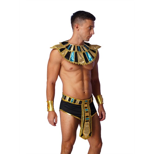 UK Men's Egyptian Costume Pharaoh Costumes Fashion King Outfit King Tut Cosplay - Picture 33 of 56