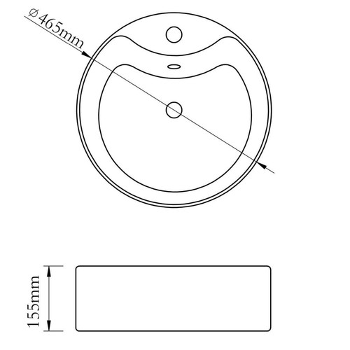 Modern Bathroom Ceramic Sink Basin Washing Bowl with Overflow Hole Round Toilet - Picture 71 of 95