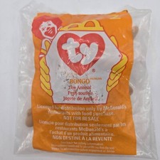 Ty Mini Beanie Baby - Bongo The Monkey 2 McDonalds Happy Meal 1998 Errors 93/98