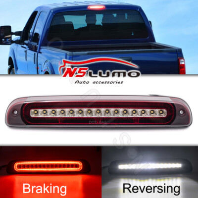LED 3rd Brake/Cargo Light For 1999-2016 Ford F-250 Super Duty - Red Lens, Chrome Housing 9 thumbnail image