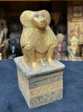 Rare Ancient God Baboon Statue Symbol of wisdom from Egyptian Antiquities BC
