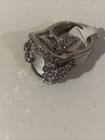 MASSIVE SILVER TONE SPARKLING RHINESTONE COCKTAIL SPECIAL OCCASION RING SZ.8 NWT — photo 8