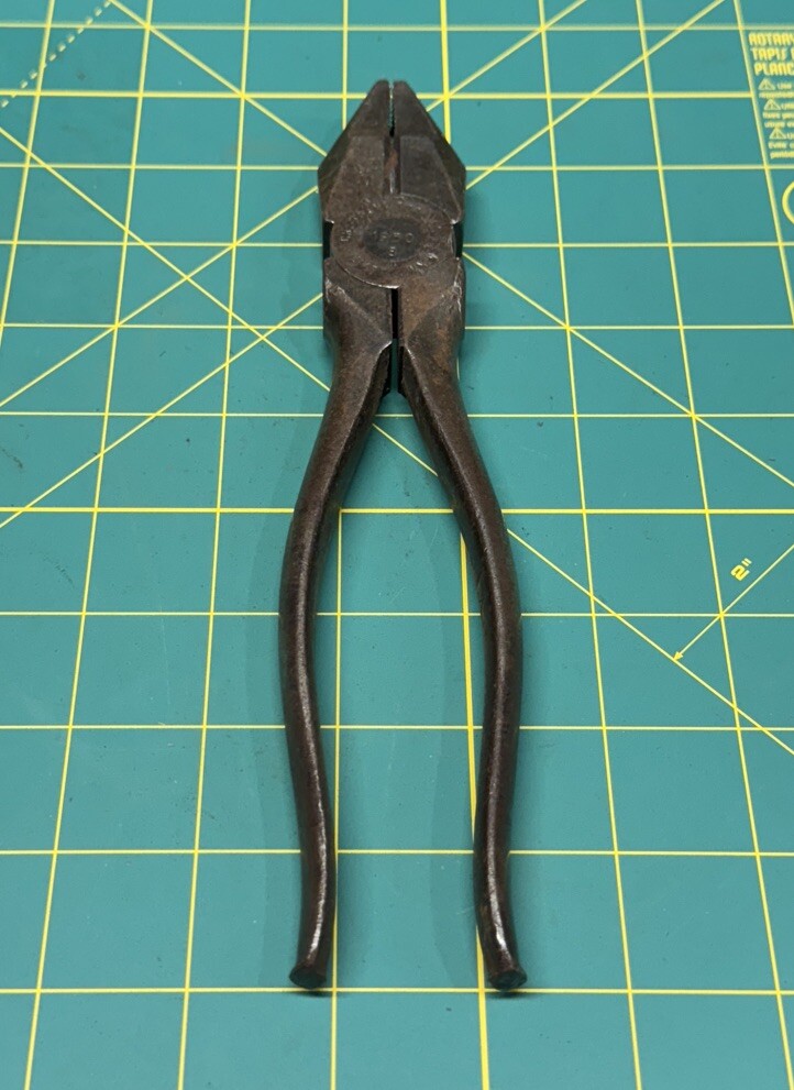 Vintage Crescent Tool Co 1950-8 Lineman's Pliers Crestoloy USA