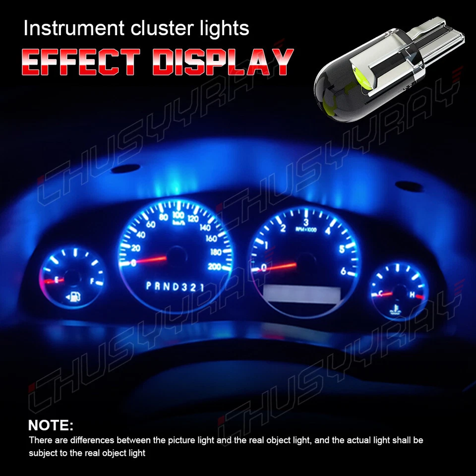 5pcs Blue For Dodge Ram LED Instrument Panel Dash Gauge Cluster Light Bulbs - Image 2 of 4