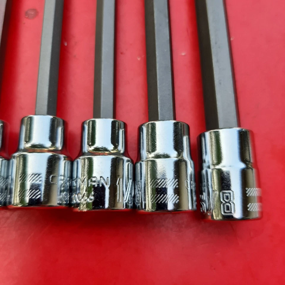 NEW CRAFTSMAN TOOLS 10 Piece SAE Long Shank Ball End Hex Bit Driver Socket Set - Image 3 of 4