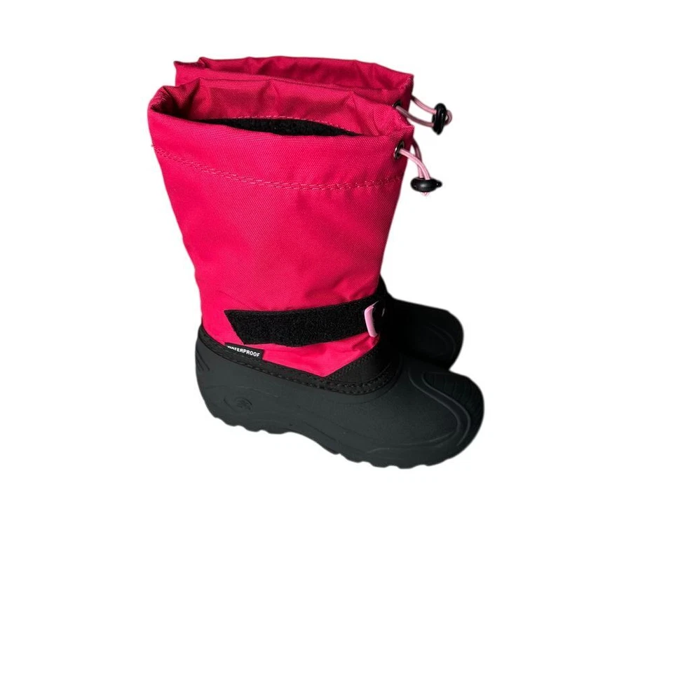Kamik Niños Invierno Botas de Nieve Impermeables Rosa Negro Cordón Resistente al Frío talla 2 Foto 4 de 4