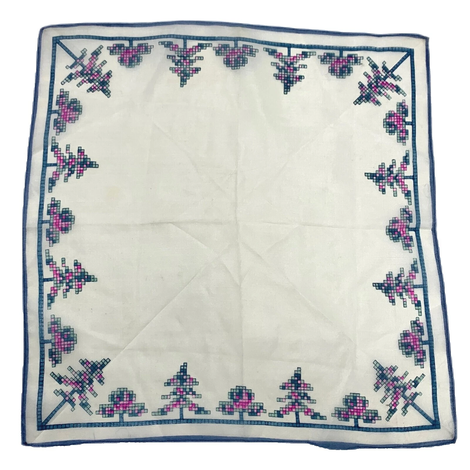 碎花 100% 真丝复古普通纯色手帕