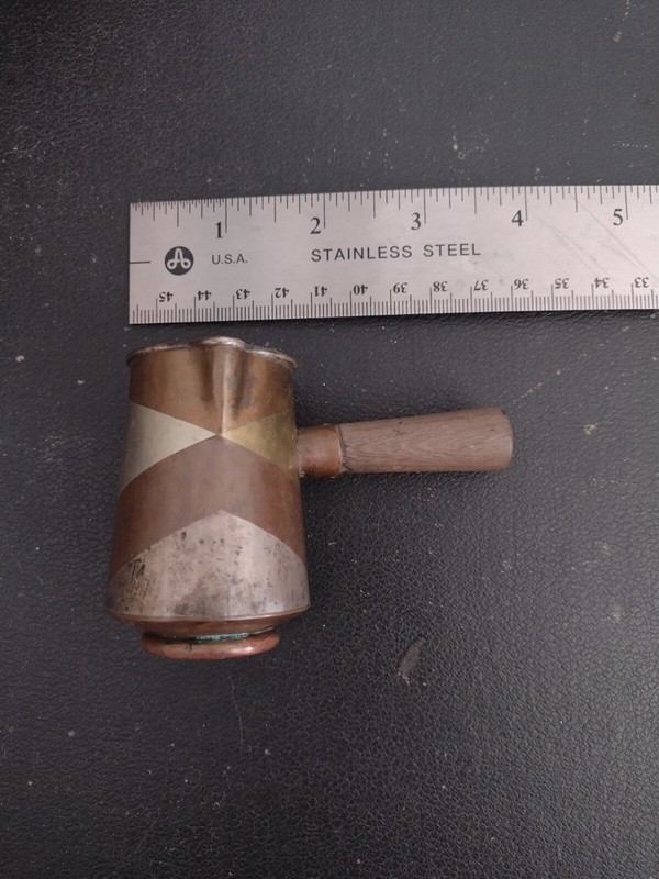 Vintage Taxco JHP Metales Casados Mexico Mixed Metal Silver Brass Copper Jigger 