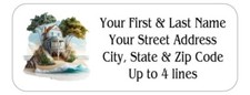 150 Beach House Mailing Return Address Labels Personalized 1 x 2 5/8 in.