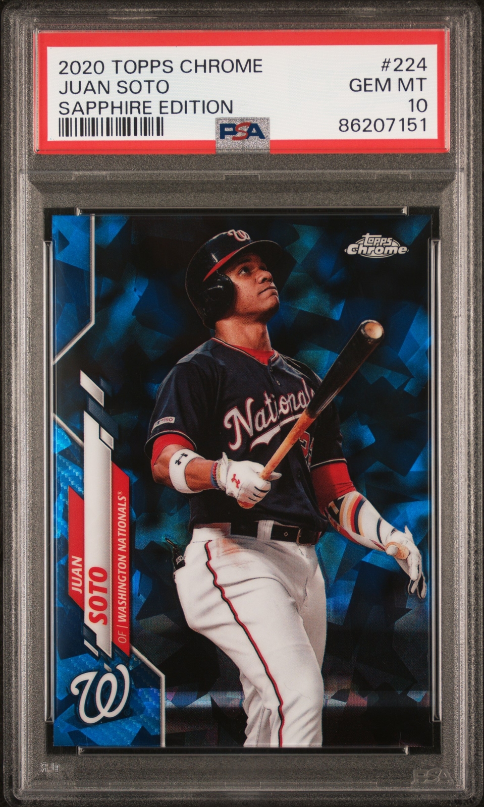 2020 Topps Chrome Sapphire Edition #224 Juan Soto PSA 10