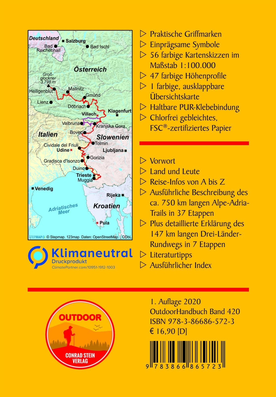Thumbnail - Alpe-adria-trail Roland Schmellenkamp Taschenbuch Outdoor Wanderführer