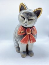 Thun vintage, animali. Gatto grigio  Lea.  Altezza 28 cm. Raro.