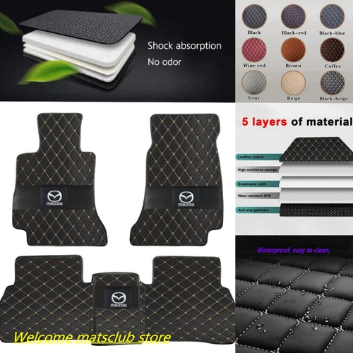 For Mazda All Models 1998-2024 Car Floor Mats Auto Liner Carpets Waterproof Pads - Foto 11 di 26