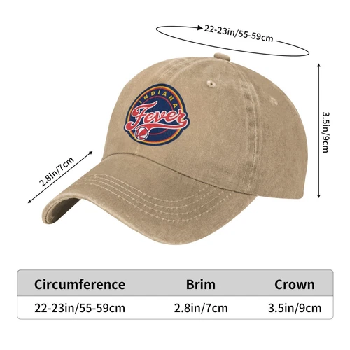 Maßgeschneiderte Indiana Fever Baseballkappe verstellbar Sport Sonnenhut neutral Erwachsene Pri - Bild 11 von 12