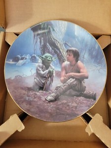 Star Wars 1987 Luke and Yoda (Hamilton Collection) Plate- New