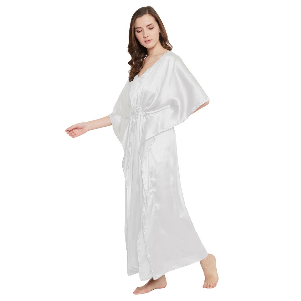 Bohemian Sleepwear Women's Satin Silk Robe Dress | Long Kimono Nightgown,  Plus Size, Handmade In USA Long Satin Nightgowns For Women, image size:960x960
