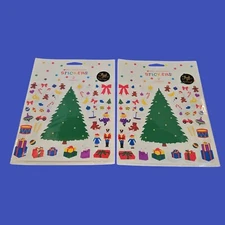 Sealed NEW in Package Mrs. Grossman's Vintage Christmas Stickers 4 Sheets Total