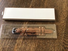 Cinturino orologio pezzo unico pelle cavallo pazzo -marrone -guarda le foto per maggiori dettagli