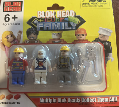 BLOK HEAD Family Figures 6 Piece  you get one random pack.