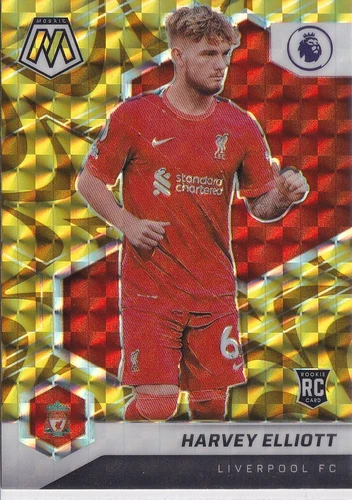 2021 Panini Mosaic Premier League Reactive Gold Prizm Harvey Elliott Rookie RC